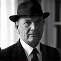 Portrait of James D. wearing an Aurelian hat.